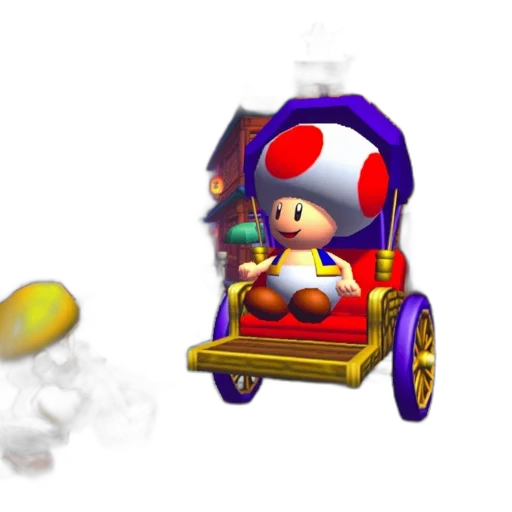 car, robot, weapon, 3d render, concept art, outer space, screenshot, mario transparent PNG cut-out