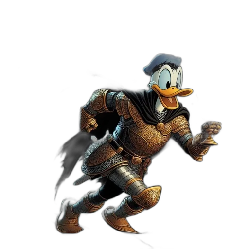 weapon, animal, concept art, 3d render, fantasy art, pixel art, donald, duck transparent PNG cut-out