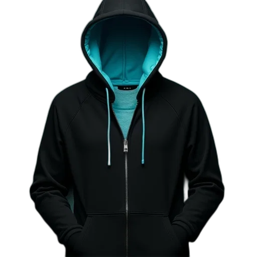jacket, mask, staff, face, 3d render, cyberpunk, concept art, photorealistic transparent PNG cut-out