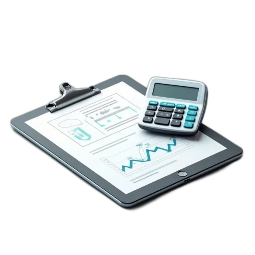 tablet, computer, calculator, diagram transparent PNG cut-out