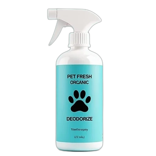 bottle, organic, pet, fresh, spray, blue, label, white transparent PNG cut-out