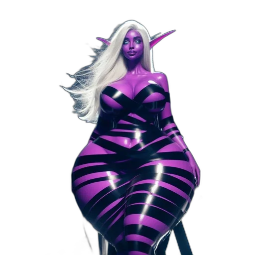 dress, creature, concept art, fantasy art, pixel art, comic book art, dark, monochrome transparent PNG cut-out