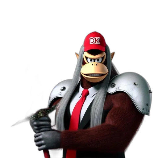 animal, mask, staff, concept art, 3d render, photorealistic, anthropomorphic, gorilla transparent PNG cut-out