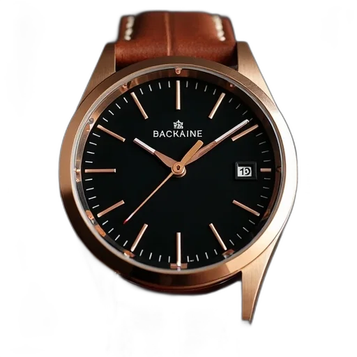 limit, watch, quartz, brown transparent PNG cut-out