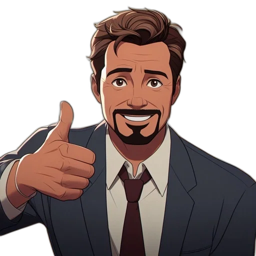 staff, face, cartoon, anime, pixel art, comic book art, animated, man transparent PNG cut-out