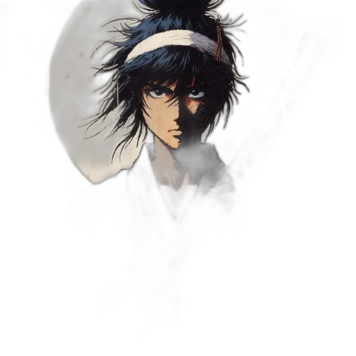 mask, face, hat, dragon, concept art, fantasy art, anime, watercolor transparent PNG cut-out