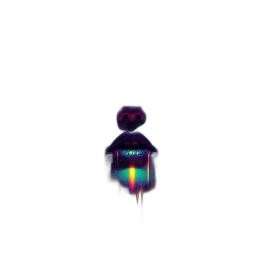 robot, umbrella, creature, face, pixel art, vaporwave, 3d render, cyberpunk transparent PNG cut-out