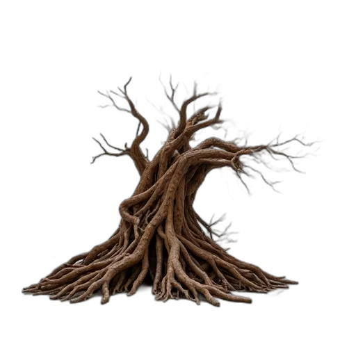 tree, hair, crown, staff, concept art, 3d render, photorealistic, fantasy art transparent PNG cut-out