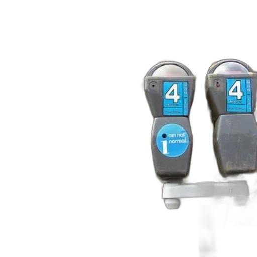 jewelry, 3d render, two, parking, meters, number, them, one transparent PNG cut-out