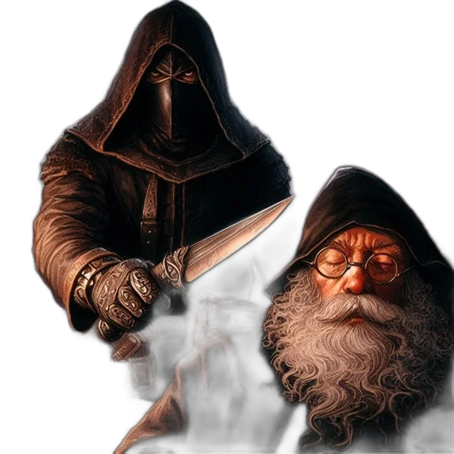 staff, sword, mask, weapon, concept art, fantasy art, photorealistic, pixel art transparent PNG cut-out