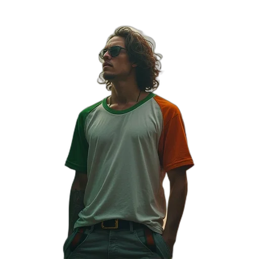 staff, jacket, face, hair transparent PNG cut-out