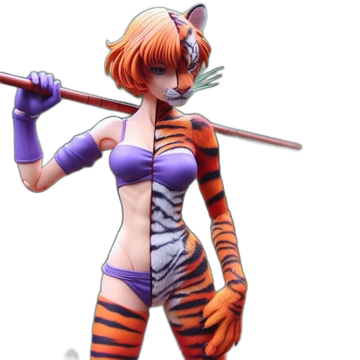 staff, weapon, animal, concept art, fantasy art, 3d render, pixel art, anime-style transparent PNG cut-out