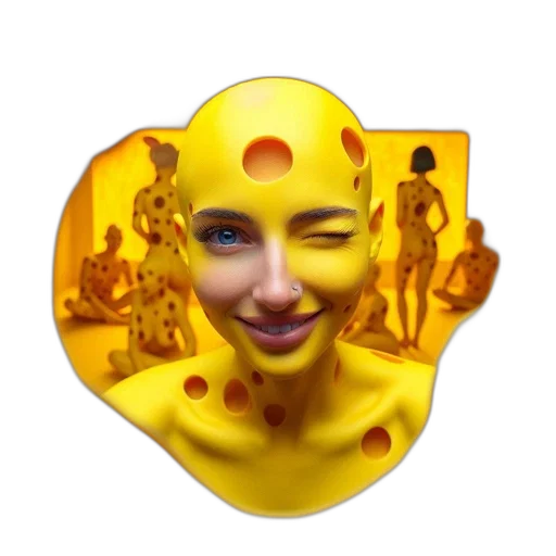 mask, face, crown, creature, 3d render, concept art, photorealistic, fantasy art transparent PNG cut-out