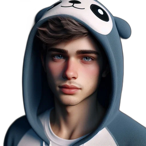 face, jacket, animal, creature, photorealistic, 3d render, concept art, fantasy art transparent PNG cut-out