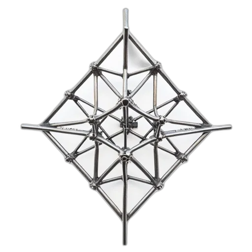 umbrella, jewelry, crown, staff, 3d render, metallic, geometric, structure transparent PNG cut-out