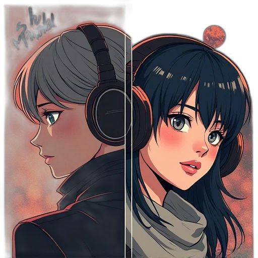 anime, fantasy art, concept art, comic book art, dark, red, monochrome, colorful transparent PNG cut-out