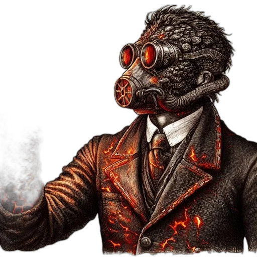 mask, face, creature, robot, concept art, comic book art, fantasy art, individual transparent PNG cut-out