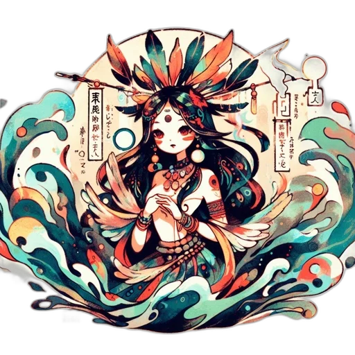 dress, mask, crown, jewelry, fantasy art, anime, concept art, watercolor transparent PNG cut-out