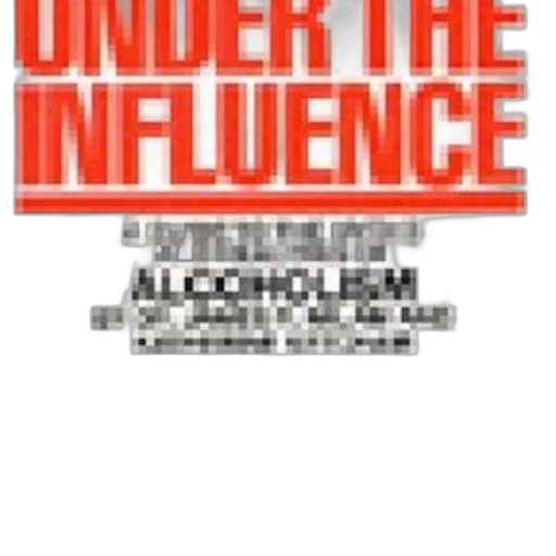 cover, under, influence, features, bold, red, text, white transparent PNG cut-out