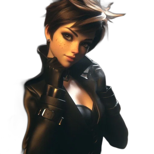 jacket, weapon, face, concept art, comic book art, 3d render, photorealistic, dark transparent PNG cut-out