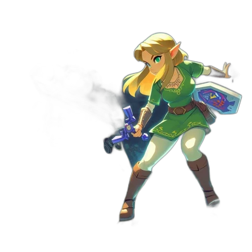 weapon, staff, sword, concept art, fantasy art, pixel art, 3d render, green transparent PNG cut-out