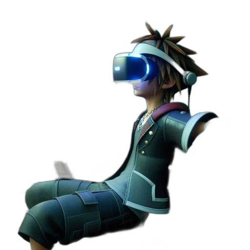 robot, staff, mask, weapon, 3d render, cyberpunk, concept art, vaporwave transparent PNG cut-out