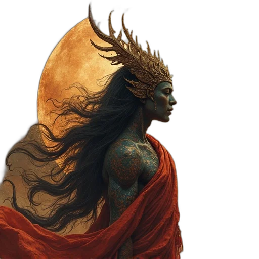 mask, face, creature, crown, fantasy art, concept art, photorealistic, 3d render transparent PNG cut-out