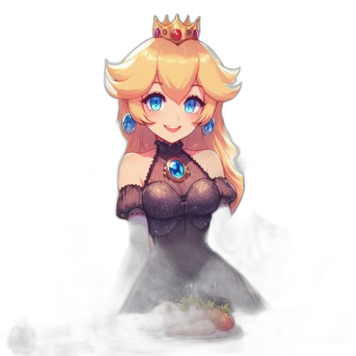 crown, staff, dress, weapon, pixel art, concept art, fantasy art, watercolor transparent PNG cut-out