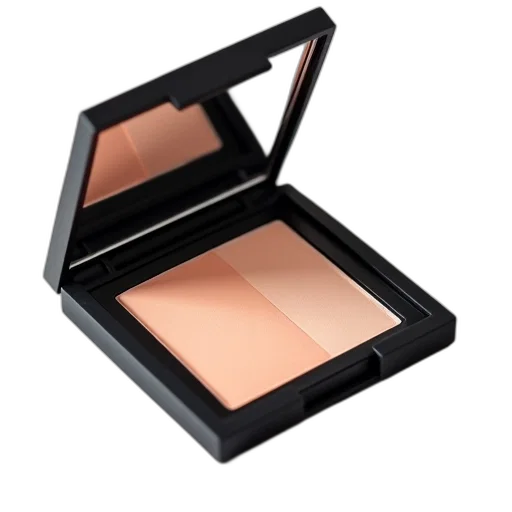 dark, compact, powder, palette, four, shades, peach, beige transparent PNG cut-out