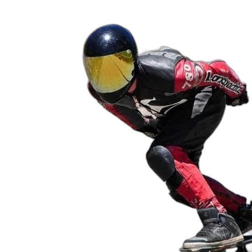 person, wearing, red, black, racing, suit, number, their transparent PNG cut-out