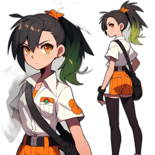 staff, jacket, dress, weapon, anime, concept art, cartoon, pixel art transparent PNG cut-out