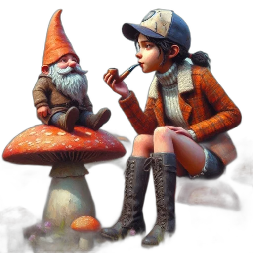 hat, food, staff, concept art, fantasy art, pixel art, 3d render, forest transparent PNG cut-out