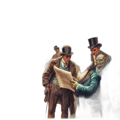mask, hat, jacket, face, concept art, watercolor, comic book art, fantasy art transparent PNG cut-out