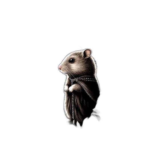 animal, creature, jacket, staff, concept art, photorealistic, fantasy art, 3d render transparent PNG cut-out