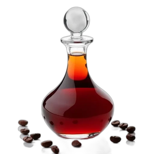 bottle, food, 3d render, photorealistic, clear, glass, rounded, body transparent PNG cut-out