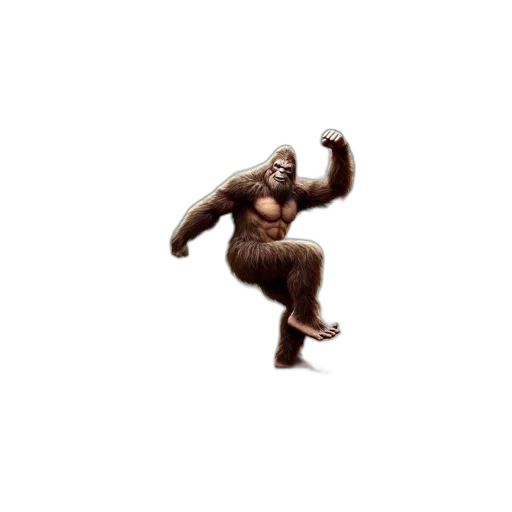 creature, animal, hair, shoes, 3d render, concept art, woodland, setting transparent PNG cut-out