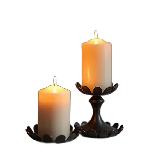 jewelry, furniture, 3d render, photorealistic, utter, candles, scalloped, iron transparent PNG cut-out
