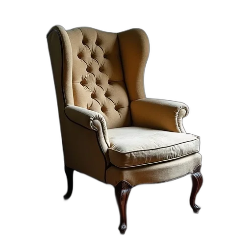 furniture, crown, 3d render, photorealistic, earth tones, old, chair transparent PNG cut-out