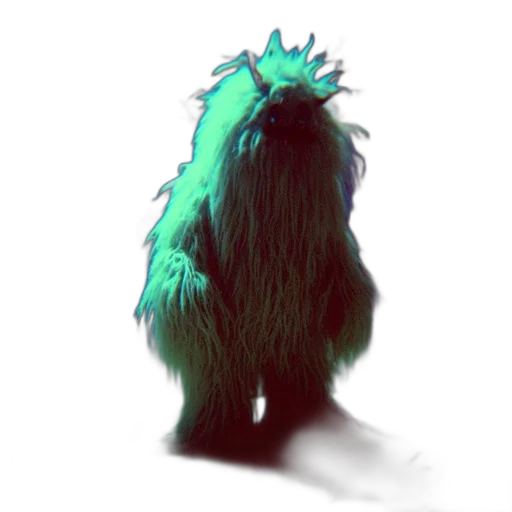 creature, hair, animal, mask, concept art, 3d render, pixel art, fantasy art transparent PNG cut-out