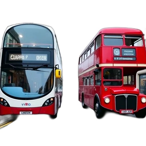 photorealistic, 3d render, concept art, white, bus, words, front, parked transparent PNG cut-out
