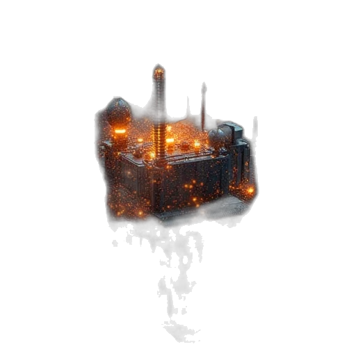 crown, weapon, robot, bottle, concept art, 3d render, pixel art, fantasy art transparent PNG cut-out