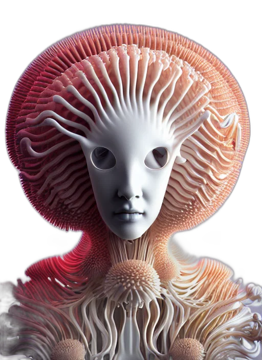 creature, hair, robot, mask transparent PNG cut-out