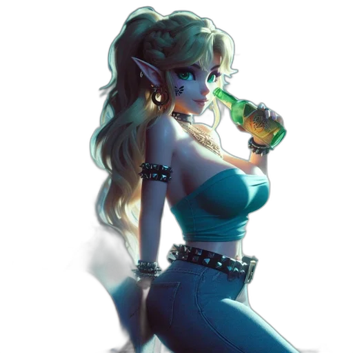 dress, weapon, bottle, robot, concept art, pixel art, vaporwave, anime transparent PNG cut-out
