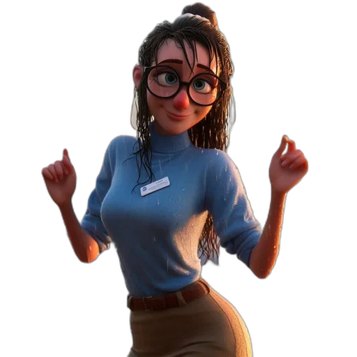 staff, dress, robot, animal, cartoon, 3d render, concept art, anime transparent PNG cut-out