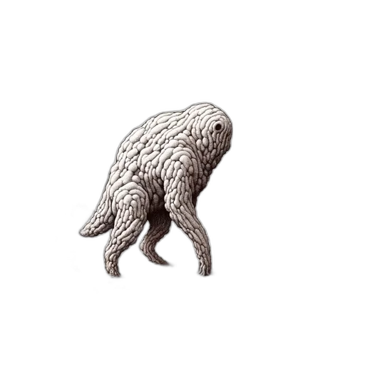 creature, animal, hair, dragon, pixel art, concept art, 3d render, photorealistic transparent PNG cut-out