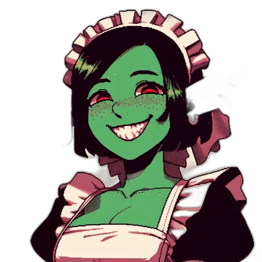 staff, mask, face, concept art, cartoon, pixel art, comic book art, green transparent PNG cut-out
