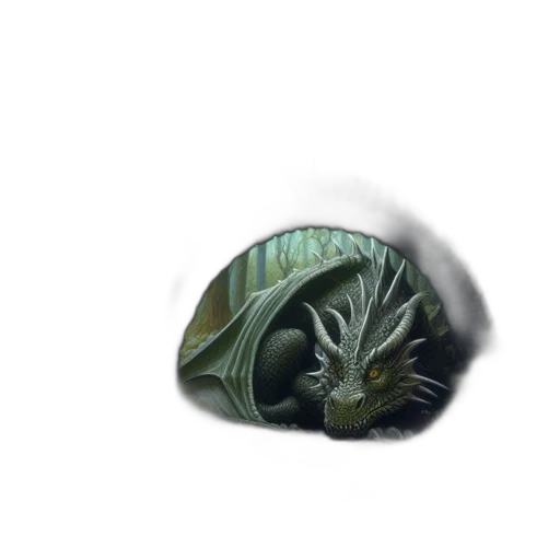 dragon, creature, mask, animal, fantasy art, 3d render, photorealistic, concept art transparent PNG cut-out