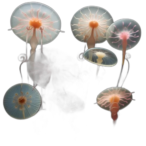 flower, crown, umbrella, hair, concept art, 3d render, photorealistic, fantasy art transparent PNG cut-out