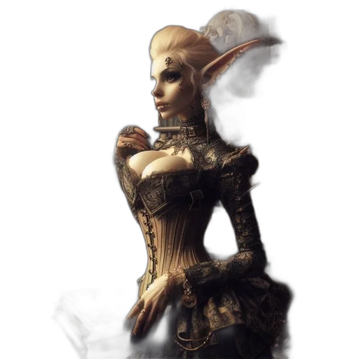 dress, dragon, staff, mask, fantasy art, concept art, photorealistic, comic book art transparent PNG cut-out