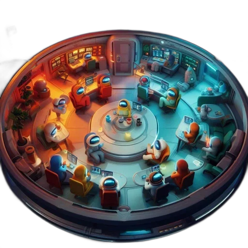 furniture, robot, food, concept art, 3d render, outer space, neon lights, fire transparent PNG cut-out